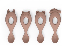 Liewood dark rose baby spoons Liva silicone (4-pack)